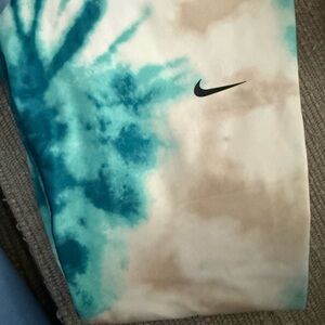 Nike Teal and Beige Dri-FIT Leggings